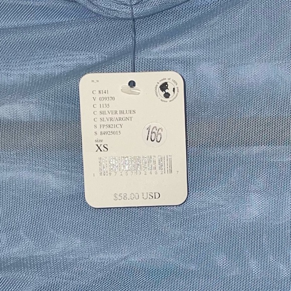 NWT Free People x Intimately Blue Bodysuit Under It All Bodysuit in Silver Blues - Picture 7 of 7